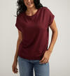 Drapey Luxe Tee, Windsor Wine, hi-res image number 2