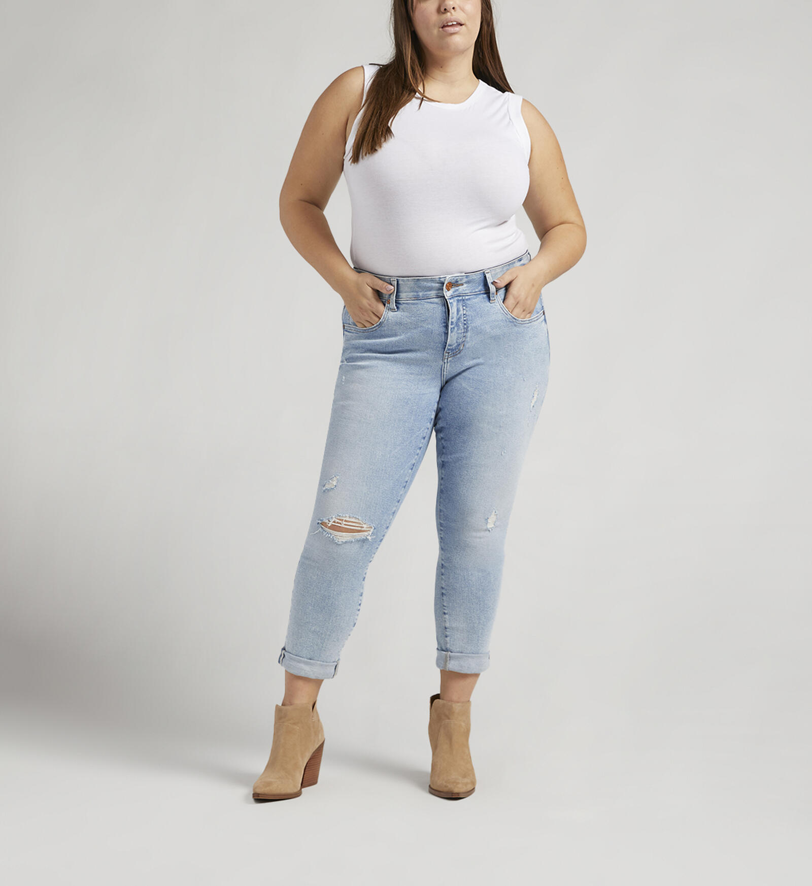 Buy Carter Mid Rise Girlfriend Jeans Plus Size for CAD 108.00